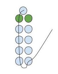 170. Кулон подснежники из бисера
