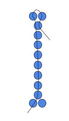 170. Кулон подснежники из бисера