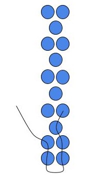 170. Кулон подснежники из бисера