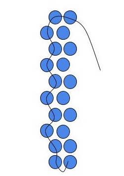 170. Кулон подснежники из бисера