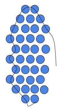 170. Кулон подснежники из бисера