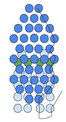 170. Кулон подснежники из бисера